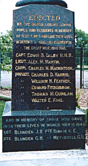 War Memorial North Loburn Primary School